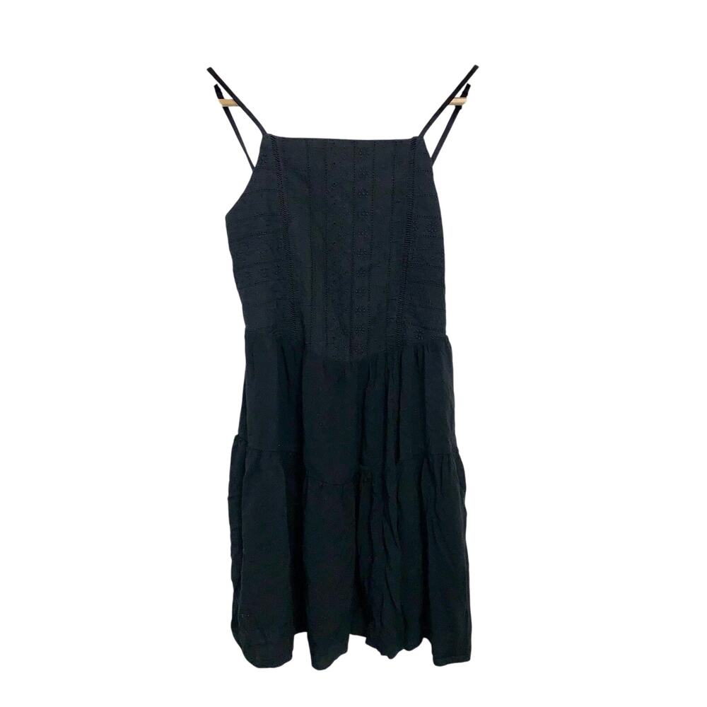 Francesca's Mi Ami Black Tiered Mini Dress
